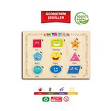 TIME TABLE ahşap eğitici öğretici geometrik şekiller sok tak bul tak puzzle