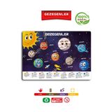 TIME TABLE Montessori Solar Sistem Gezegenler Eğitici Ahşap Bultak Yapboz Oyuncak Puzzle öğretici oyuncak