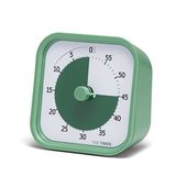 TIME TIMER Home MOD - 60 Dakika Çocuk Görsel Zamanlayıcı Ev Sürümü - Ev Eğitim Malzemeleri Çalışma Aracı, Çocuk Masası, Ofis Masası ve Sessiz Çalışmalı Toplantılar için Zamanlayıcı (Eğrelti Yeşili)
