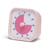 TIME TIMER Home MOD - 60 Dakika Çocuk Görsel Zamanlayıcı Ev Sürümü - Ev Eğitim Malzemeleri Çalışma Aracı, Çocuk Masası, Ofis Masası ve Sessiz Çalışmalı Toplantılar için Zamanlayıcı (Şakayık Pembesi)