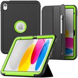 Timecity iPad 10. Nesil 10,9 inç 2022 için kılıf. iPad 10. Nesil için Dayanıklı Üç Katlı Stand Darbeye Dayanıklı Kılıf, Kalem Tutuculu, Otomatik Uyku/Uyanma Akıllı Kılıf iPad 10.9 inç için -Yeşil
