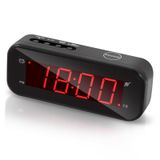 Timegyro Küçük Dijital Saat Pille Çalışır, LED Seyahat Çalar Saat Akülü Erteleme, Kablosuz, Parlaklık Ayarlanabilir, 12/24 Saat, Kullanımı Kolay