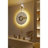Timelles Elit Three-Büyük BOY(50 x 75 cm )-(PİLLİ LED Sistemi) , Modern Dekoratif Metal Duvar Saati - Gold