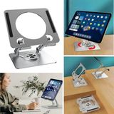 Timestart 360 Derece Dönebilen Yükseltilmiş Masaüstü Ayarlanabilir L Tablet Standı