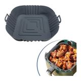 Timestart Li Isıya Dayanıklı Yıkanılabilir Silikon Fırın Airfryer Kare Model Pişirme Matı 20 cm
