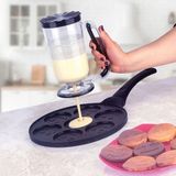 Timex Hanımeli Pancake Hamur Porsiyonlayıcı Hamur Dağıtıcı Pancake Krep Muffin Kolay Akıtma Kabı Porsiyonlayıcı 1lt (Siyah)