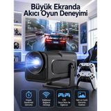 Timion Çift Kollu Game Box Projeksiyon Kumandalı Android Tv Dahili Hoparlör - Renkli