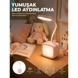 Timion Kablosuz LED Masa ve Gece Lambası Dekoratif Şarjlı Tasarım - 1 - Renkli