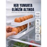 Timion Mey Ithalat® Iki Katlı Yumurta Organizeri Buzdolabı Düzenleyici Pratik Saklama Rafı