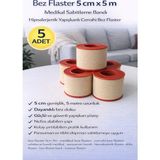Timion Timion Bez Flaster 5 cm x 5 M Medikal Sabitleme Bandı Hipoalerjenik Yapışkanlı Cerrahi Be - Renkli - Standart