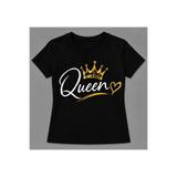 TİMİSİVA 4'lü Aile Tişört Kombini Anne Baba Erkek Çocuk Kız Çocuk Siyah Aile Tişört Seti King Queen Little Prince Little Princess