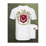 TİMİSİVA(1) Unisex Oversize KURT TÜRK BAYRAĞI Baskılı Bisiklet Yaka Kısa Kollu SİYAH T-shirt