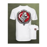 TİMİSİVA(21) Unisex Oversize KURT TÜRK BAYRAĞI Baskılı Bisiklet Yaka Kısa Kollu SİYAH T-shirt BEYAZ L