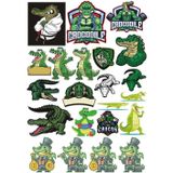 Timsah Sticker Set 2 20 Parça Telefon, Tablet, Defter, Laptop Sticker