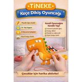 Tineke 1 Adet 3 Yaş Çocuklar Için Eğitici Oyuncak Kendin Yap Montessori Keçe Dikiş El Sanatları Seti Dinozor - Çok Renkli