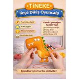 Tineke 1 Adet 3 Yaş Çocuklar Için Eğitici Oyuncak Kendin Yap Montessori Keçe Dikiş El Sanatları Seti Dinozor