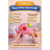 Tineke 1 Adet 3 Yaş Çocuklar Için Eğitici Oyuncak Kendin Yap Montessori Keçe Dikiş El Sanatları Seti Fil - Çok Renkli