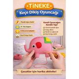 Tineke 1 Adet 3 Yaş Çocuklar Için Eğitici Oyuncak Kendin Yap Montessori Keçe Dikiş El Sanatları Seti Fil