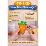 Tineke 1 Adet 3 Yaş Çocuklar Için Eğitici Oyuncak Kendin Yap Montessori Keçe Dikiş El Sanatları Seti Havuç - Çok Renkli