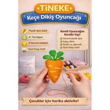 Tineke 1 Adet 3 Yaş Çocuklar Için Eğitici Oyuncak Kendin Yap Montessori Keçe Dikiş El Sanatları Seti Havuç