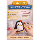 Tineke 1 Adet 3 Yaş Çocuklar Için Eğitici Oyuncak Kendin Yap Montessori Keçe Dikiş El Sanatları Seti Penguen - Çok Renkli