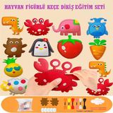 Tineke 12 Adet Çocuklar Için Kendin Yap Montessori Keçe Dikiş El Sanatları Seti 3 Yaş Üzeri Çocuklar Için