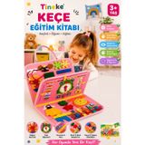 TİNEKE 3+ Yaş Keçe Eğitim Kitabı Montessori Eğitici Aktivite Oyuncağı Beceri ve Zeka Geliştirici Çoc