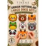 TİNEKE 8 Adet Çocuklar Için Kendin Yap Montessori Eğitici oyuncak Keçe Dikiş El Sanatları Seti 3 Yaş