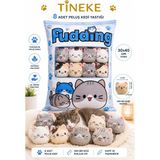 Tineke 8’li Peluş Kedi Yastığı Seti – Minik Yumuşak Kedi Oyuncağı ve Uyku Arkadaşı Mavi Karışık - Çok Renkli