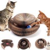 Tineke Akordiyon Kedi Tırmalama Oyuncağı, Çıngıraklı Zilli Top ve Kedi Nanesi Hediyeli Tırmalama Panosu