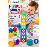 Tineke Bebekler Için Sayı Istiflenebilir Bardak Oyuncağı 9 Parça Eğitici Denge ve Sıralama Oyunu - Çok Renkli