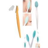 TİNEKE Burun Siyah Nokta Cilt Ve Yüz Temizleyici Temizleme Fırçası Dudak Peeling Ve Kaş Usturası 1 Adet