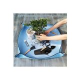 TİNEKE Çiçek Saksı Toprağı Toprak Aktarımı Için Su Geçirmez Ped 65x65 Cm 1 Adet Mavi Orta Boy