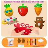 Tineke Çocuklar Için 6 Adet Kendin Yap Montessori Keçe Dikiş El Sanatları Seti 3 Yaş Üzeri Çocuklar Için