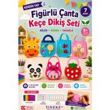 Tineke Figürlü Keçe Dikiş Seti 7'li Kendin Yap Çanta Yapım Seti Eğitici Hobi Oyuncağı El Becerisi 6+
