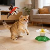 Tineke Hareketli Dönen Kuş Kedi Oyuncağı ( Pille Çalışır) - Çok Renkli