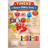 TİNEKE HOME 12 Adet Çocuklar Için Kendin Yap Montessori Keçe Dikiş El Sanatları Seti 3 Yaş Üzeri Çocuklar Için