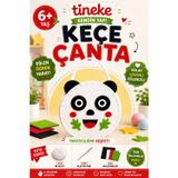 TİNEKE Kendin Yap Panda Keçe Çanta Yapım Seti | Çocuk El Sanatları Hobi Kiti | Beyaz İp ve Plastik İ
