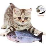 Tineke Peluş Kedi Oyuncağı Balık Catnip İçeren Yumuşak 24 cm Zilli Oyuncak Somon