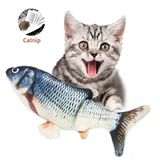 Tineke Peluş Kedi Oyuncağı Balık Kedi Nanesi Otlu Çıngıraklı 1 Adet Blue