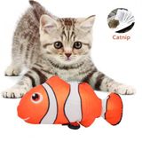 Tineke Peluş Kedi Oyuncağı Balık Kedi Nanesi Otlu Çıngıraklı 1 Adet Palyaço