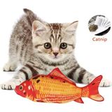 Tineke Peluş Kedi Oyuncağı Renkli Balık Catnip İçeren Yumuşak Malzeme ile 1 Adet Eğlenceli Oyun - KIRMIZI BALIK