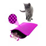 TİNEKE PETSHOP 60x42 Cm Elekli Kedi Tuvalet Önü Paspası Kedi Paspası PEMBE