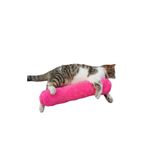 TİNEKE PETSHOP Kedi Oyuncağı Sarılma Yastığı Uyku Oyuncağı Kedi Otlu 30 Cm Peluş ( 1 Adet ) FUŞYA