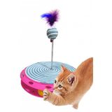 Tineke Tek Katlı Tırmalama Ve Kedi Oyuncağı Turkuaz