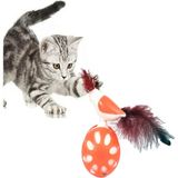 Tineke Tekerlekli Hacıyatmaz Kuş Kedi Oyuncağı 1 Turuncu Renkli Eğlenceli Tasarım ile Oynama Keyfi