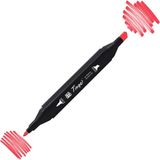 Tinge Twin 12 Coral Red Çift Uçlu Markör Kalem