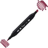 Tinge Twin R1 Wine Red Çift Uçlu Markör Kalem