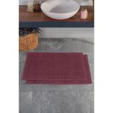TİNİMİNİ HOME Nehir Ayak Havlusu 2'li Banyo Havlu Paspas Seti | Banyo Paspas | Ayak Havlusu | Mürdüm