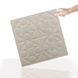Tink 3 Boyutlu Duvar Paneli Kabartmalı Kareli Yuvarlak Desenli Pvc 41x41 cm/ 6 Adet /1 m²